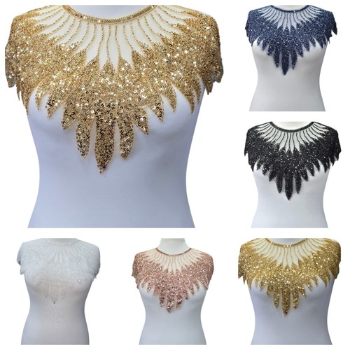 Sequin beaded applique patch - sequin,