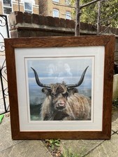 Pankhurst Gallery Highland Cow Print Framed Picture Large Size