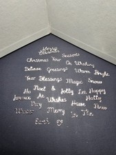 silver christmas die cut sentiments