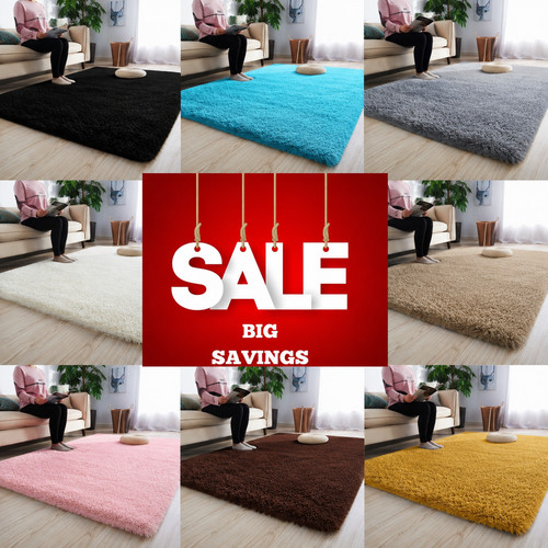 Fluffy rugs large shaggy rug - large,