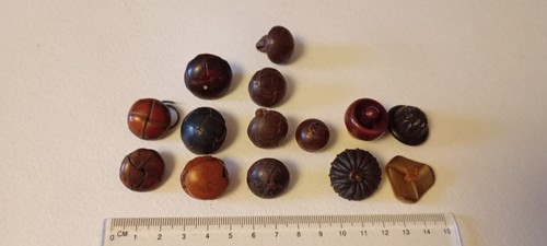 Vintage buttons brown - buttons,