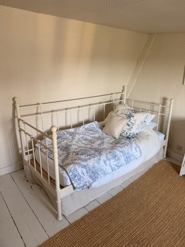 Ikea metal day bed - frame, cream