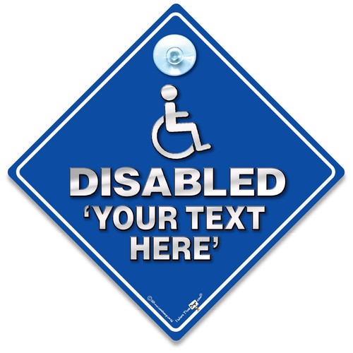 Custom disabled car - car, sign
