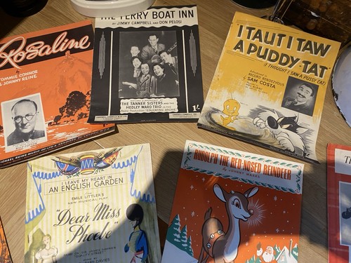 Vintage sheet music and - sheet,