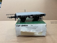 ACCUCRAFT BMS G GAUGE FLAT CAR WAGON W&L OPEN CAR LIGHT GREY NICE !