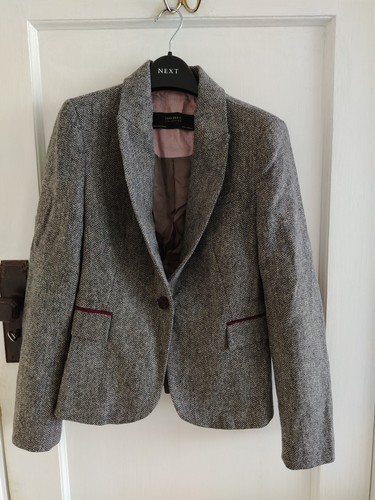 Zara grey herringbone wool - ,