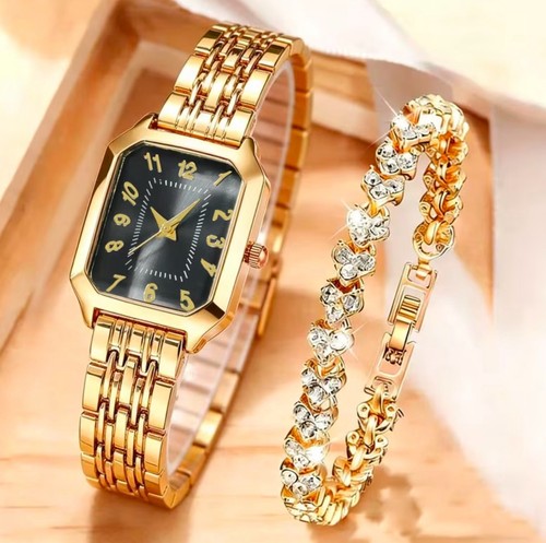 Women gold tone watch - gold,