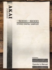 Akai Model S5000 S6000 Digital Sampler Owners / User Manual *Original*
