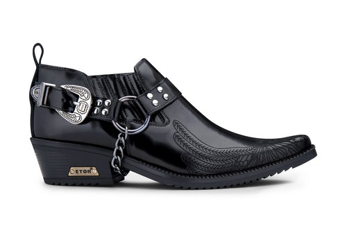 Men leather western shoes - western,