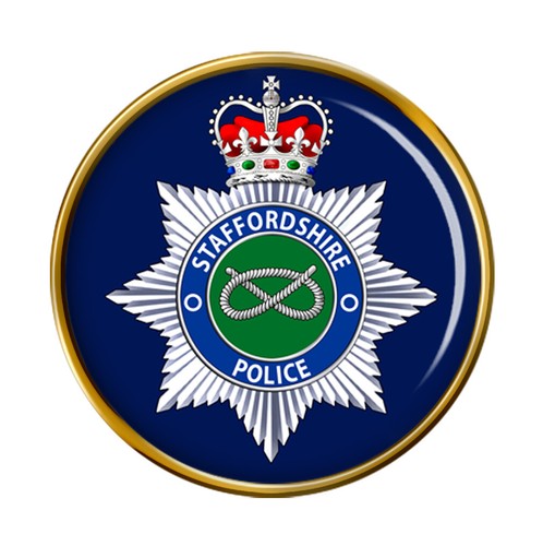 Staffordshire police pin badge - police,