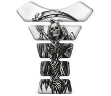 Grim Reaper, Death Scythe, Heavy Metal Design, Resin Domed K1 Tank Pad