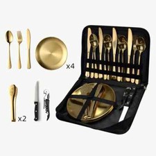 20 Piece GOLD CUTLERY DINNER