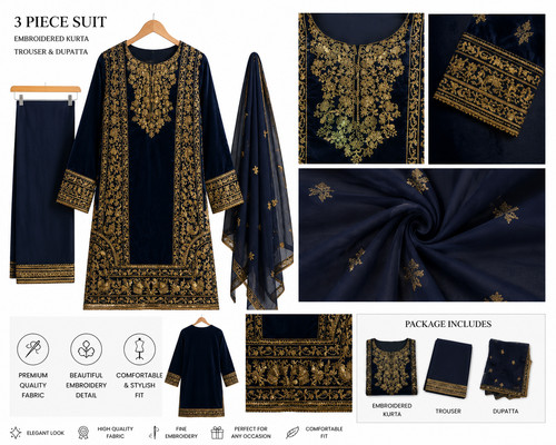 Royal blue velvet - velvet, pakistani