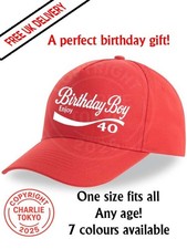 40th Birthday Boy 16th Birthday Gift Baseball Cap 48th 49th 47th Any Age Party