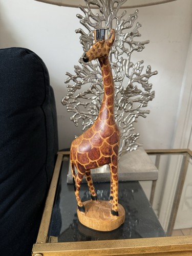 Hand carved wooden - , giraffe