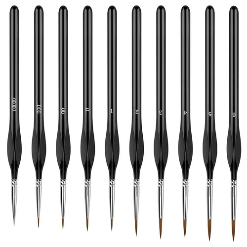 10pcs detail paint brush set - 10pcs,