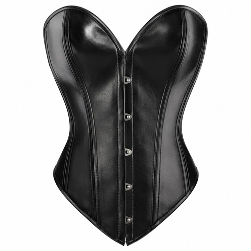 Womens black leather look - womens,