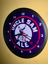 Uncle Sam Ale Beer Bar Tavern Man Cave Clock Advertising Sign