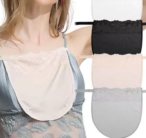 Lady lace clip mock - lace, clip-on