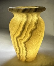 EGYTIAN HAND CARVED ALABASTER