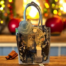 Avon Floral Scarf Navy Blue