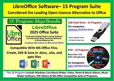 LibreOffice Software 2025 Home or Office Use + 2 PDF Create Edit & OCR Programs