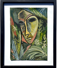 Picasso Pablo Mask African Figure Figurative Jungle Art Signed Paintings C36