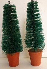 Dolls House. Miniature Trees. Conifers. Suit Larger Dolls House. Wooden Bases.