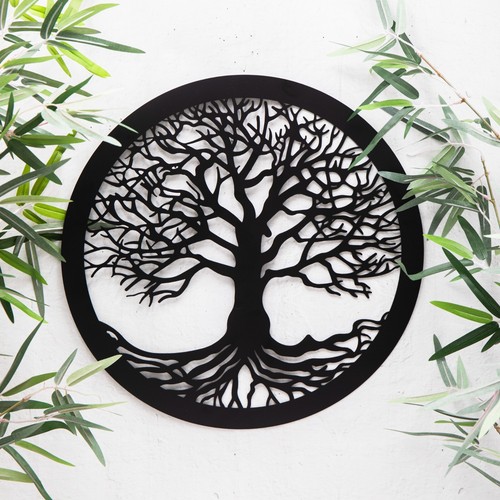 Black tree life metal - black,