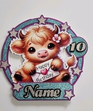 Highland Cow Cake Topper