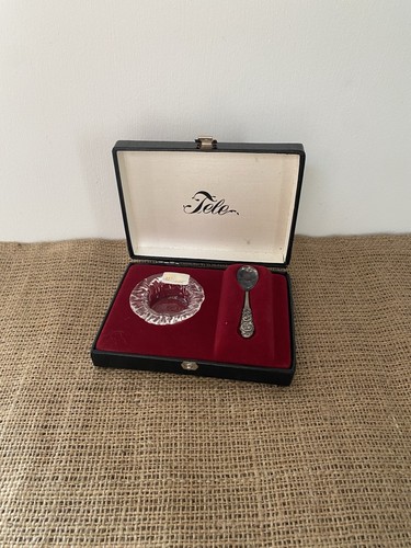 Sterling silver salt - salt, spoon