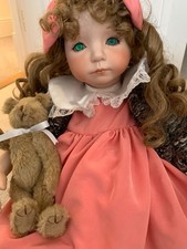 Large Vintage Porcelain Doll Hannah by Celia Doll Company, Limited Edition