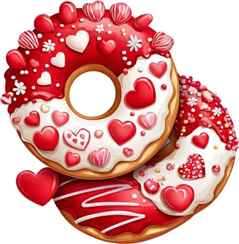 Valentine day donut wall - valentine's,