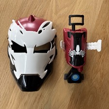 Marvel Spiderman Venomized Iron Man Mask and Wrist Shooting Nerf Gun Bullet Toy