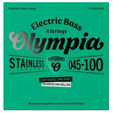 FLATWOUND Jazz Bass Guitar Strings Pack 45 100 Swing Nickel Set Light Olympia