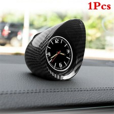 Car Interior Dashboard Clock Luminous Backlight w/Glossy Carbon Fiber Look Shell