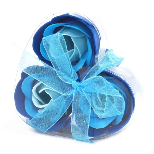Blue rose soap - flowers, heart