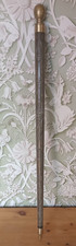 Vintage Antique Hand Carved Dragon Wood Brass Walking Stick Cane Hidden Pool Cue