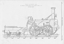 The Rocket Steam Engine in 1832 Antique Print 1884