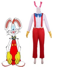 Cosplay Who Framed Roger Rabbit Shirts Overall Headband Halloween Costumes Suits