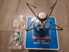 Camping Gaz International De Luxe Super Bleuet Vintage Rare Stove Burner Tin Gas