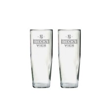 Becks vier pint glass - becks, x2