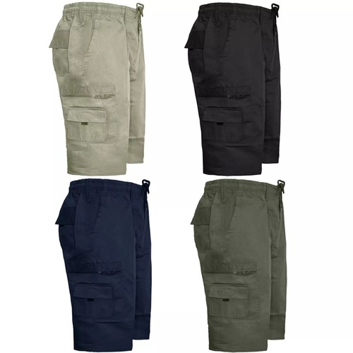 New mens plain shorts - plain, cargo
