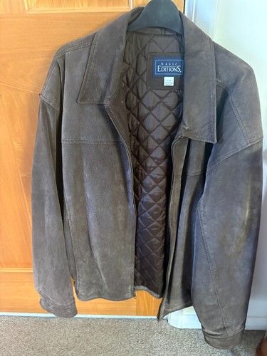 Men suede leather jacket - men's,