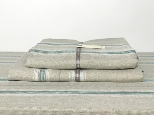 French country green stripe - country,