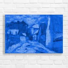 Pastel Landscape Blue Canvas