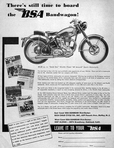 1953 bsa gold star motorcycle - 1953,