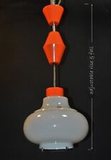 All Original 1960s Czech opaline glass pull down pendant light made for CFE