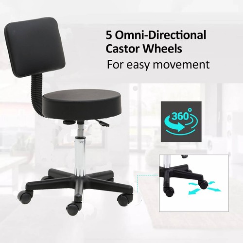Leather adjustable round salon - adjustable,