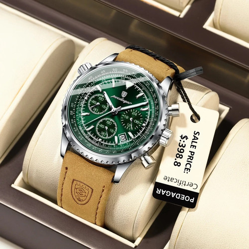 Tourbillon leather watch men - tourbillon,